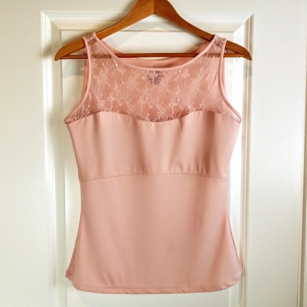 Spanx Pink Lace Bodice Camisole Tank Shapewear